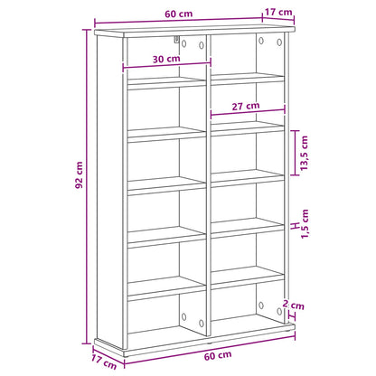 Mobile per CD Rovere Sonoma 60 x 17 x 92 cm | homemem39