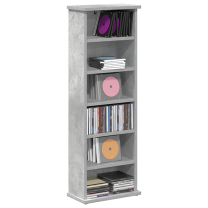 Mobile per CD Grigio Cemento 60 x 17 x 92 cm