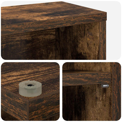 Mobile per CD Rovere Fumo 60 x 17 x 92 cm Legno ingegnerizzato | homemem39