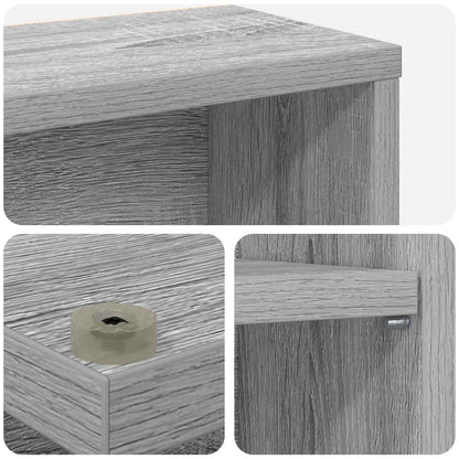 Mobile per CD Sonoma grigio 60 x 17 x 92 cm | homemem39