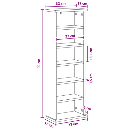 Mobile per CD Sonoma grigio 60 x 17 x 92 cm | homemem39