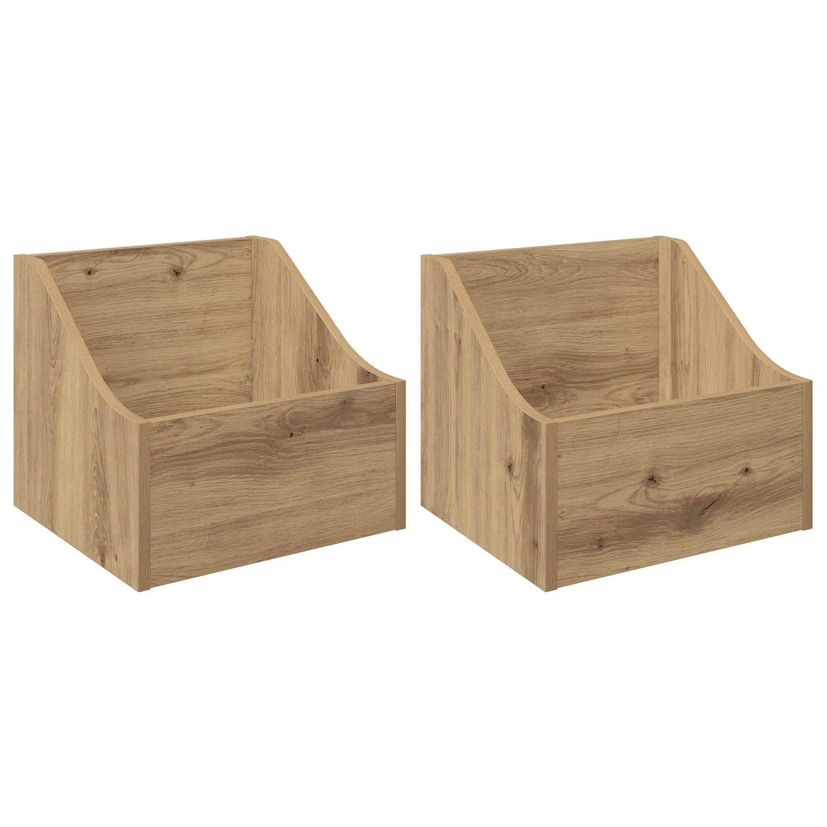 Scatola per dischi LP 2 pz Rovere Artigianale 37 x 33 x 32 cm | homemem39
