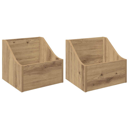 Scatola per dischi LP 2 pz Rovere Artigianale 37 x 33 x 32 cm | homemem39