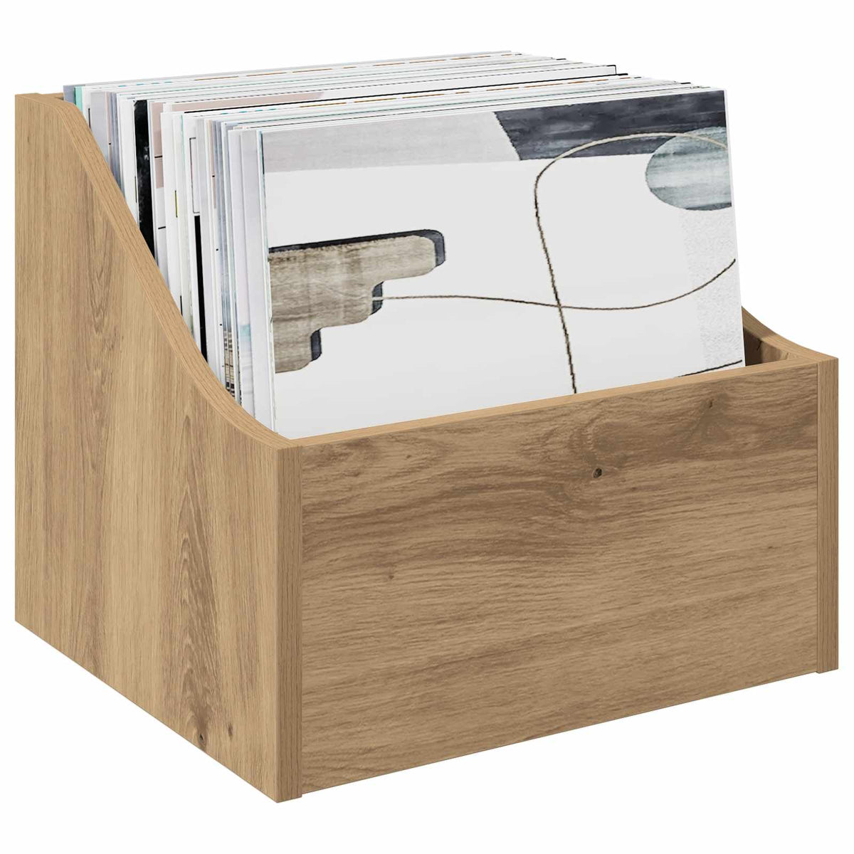 Scatola per dischi LP 2 pz Rovere Artigianale 37 x 33 x 32 cm | homemem39