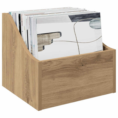 Scatola per dischi LP 2 pz Rovere Artigianale 37 x 33 x 32 cm | homemem39