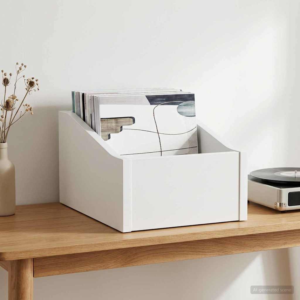 Scatola per dischi LP Bianco 23 x 33 x 16 cm | homemem39
