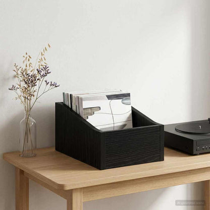 Scatola per dischi LP Rovere Nero 23 x 33 x 16 cm