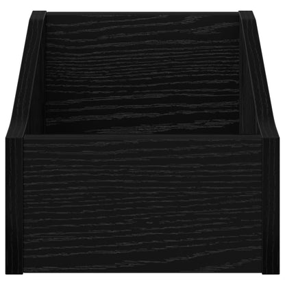 Scatola per dischi LP Rovere Nero 23 x 33 x 16 cm