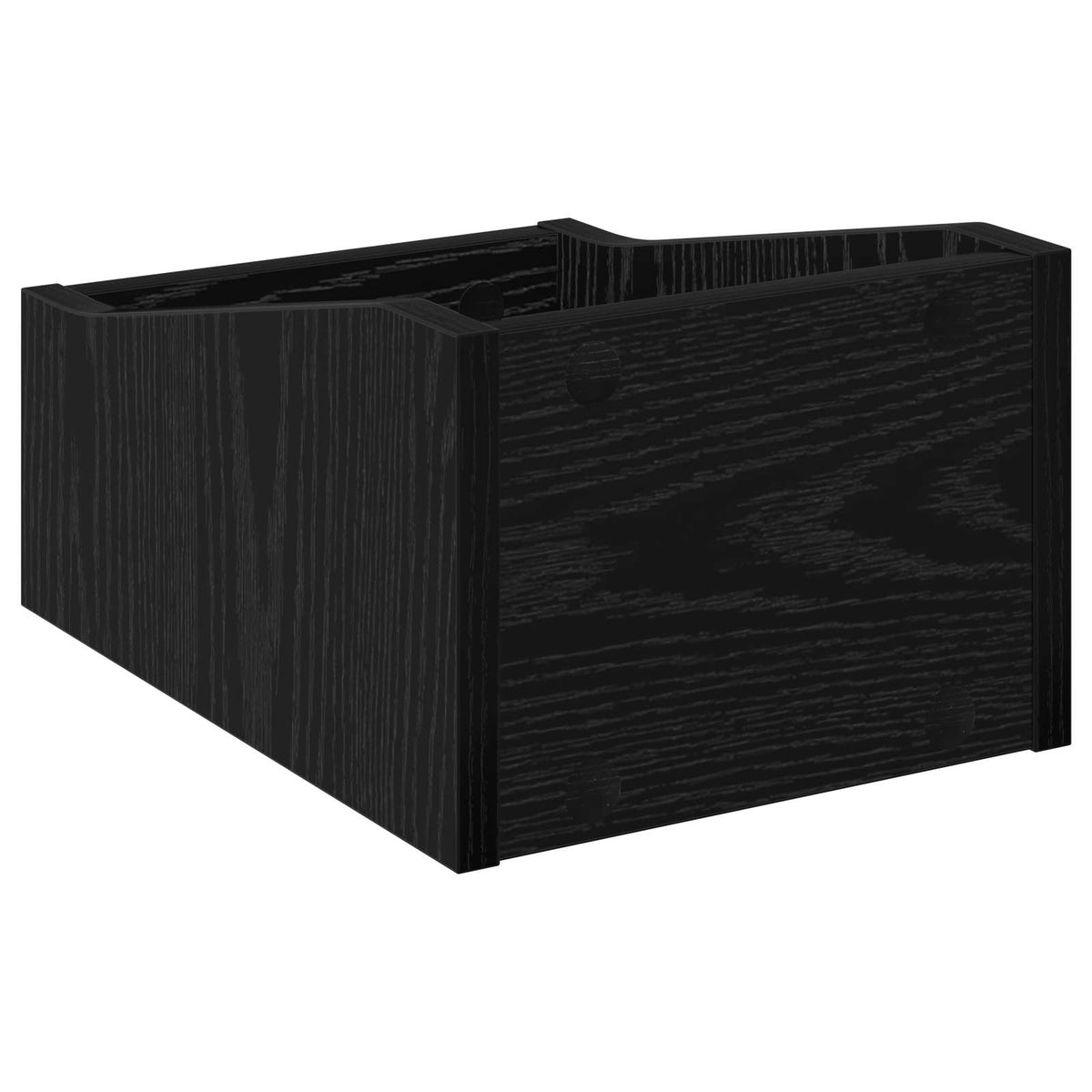 Scatola per dischi LP 2 pz Rovere Nero 23 x 33 x 16 cm | homemem39