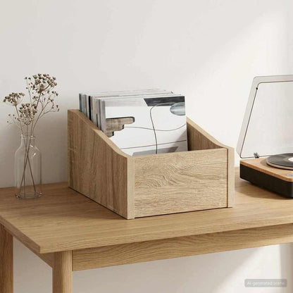 Scatola per dischi LP Rovere Sonoma 23 x 33 x 16 cm