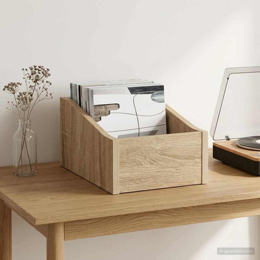 Scatola per dischi LP Rovere Sonoma 23 x 33 x 16 cm