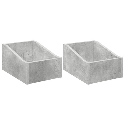Scatola per dischi LP 2 pz Grigio Cemento 23 x 33 x 16 cm
