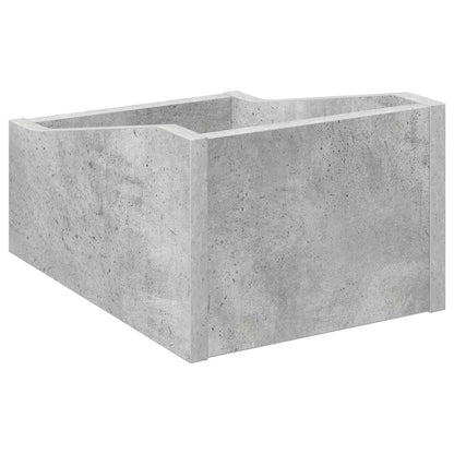 Scatola per dischi LP 2 pz Grigio Cemento 23 x 33 x 16 cm