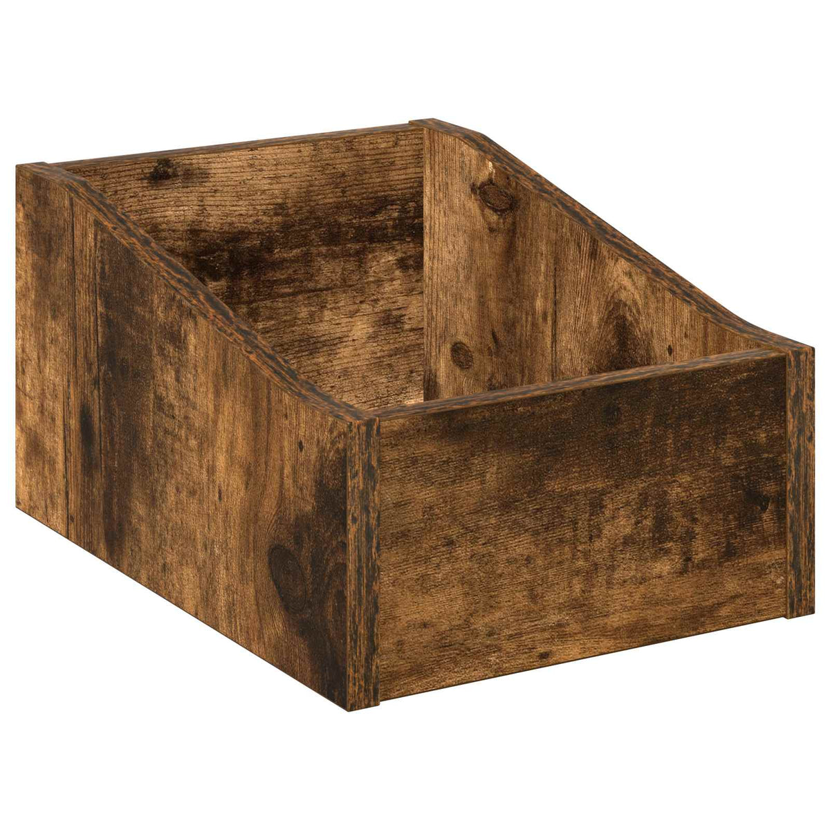 Scatola per dischi LP Rovere Fumo 23 x 33 x 16 cm | homemem39