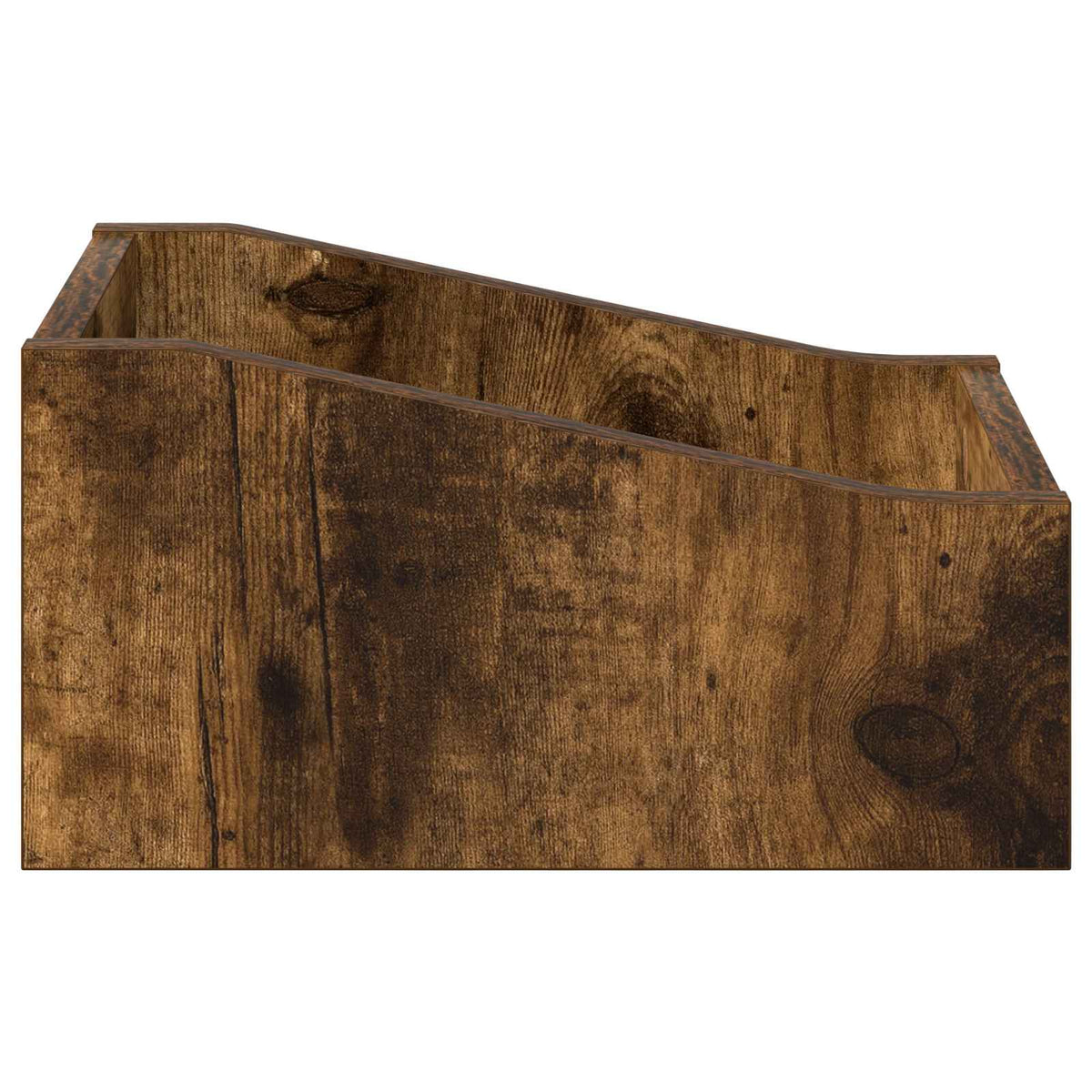 Scatola per dischi LP Rovere Fumo 23 x 33 x 16 cm | homemem39