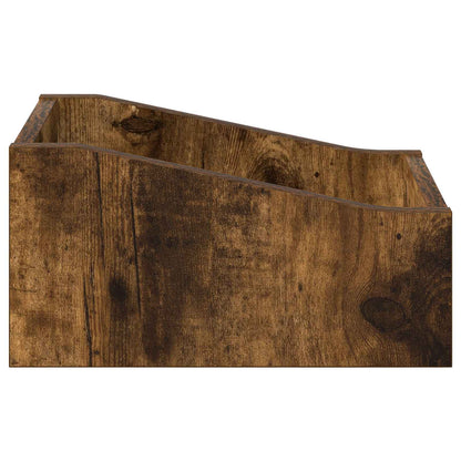 Scatola per dischi LP Rovere Fumo 23 x 33 x 16 cm | homemem39