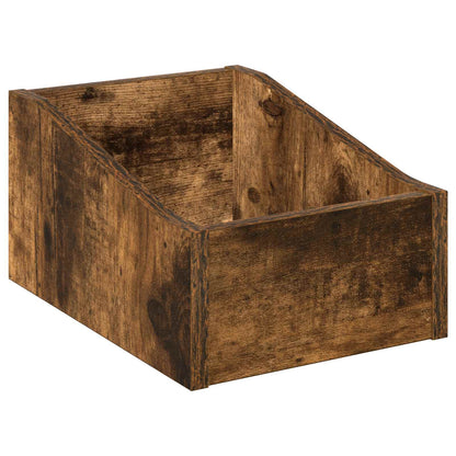Scatola per dischi LP 2 pz Rovere Fumo 23 x 33 x 16 cm | homemem39