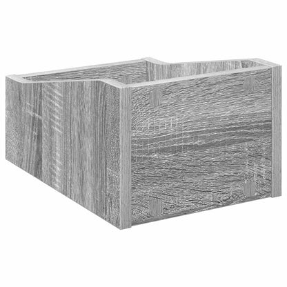 Scatola per dischi LP Sonoma grigio 23 x 33 x 16 cm | homemem39