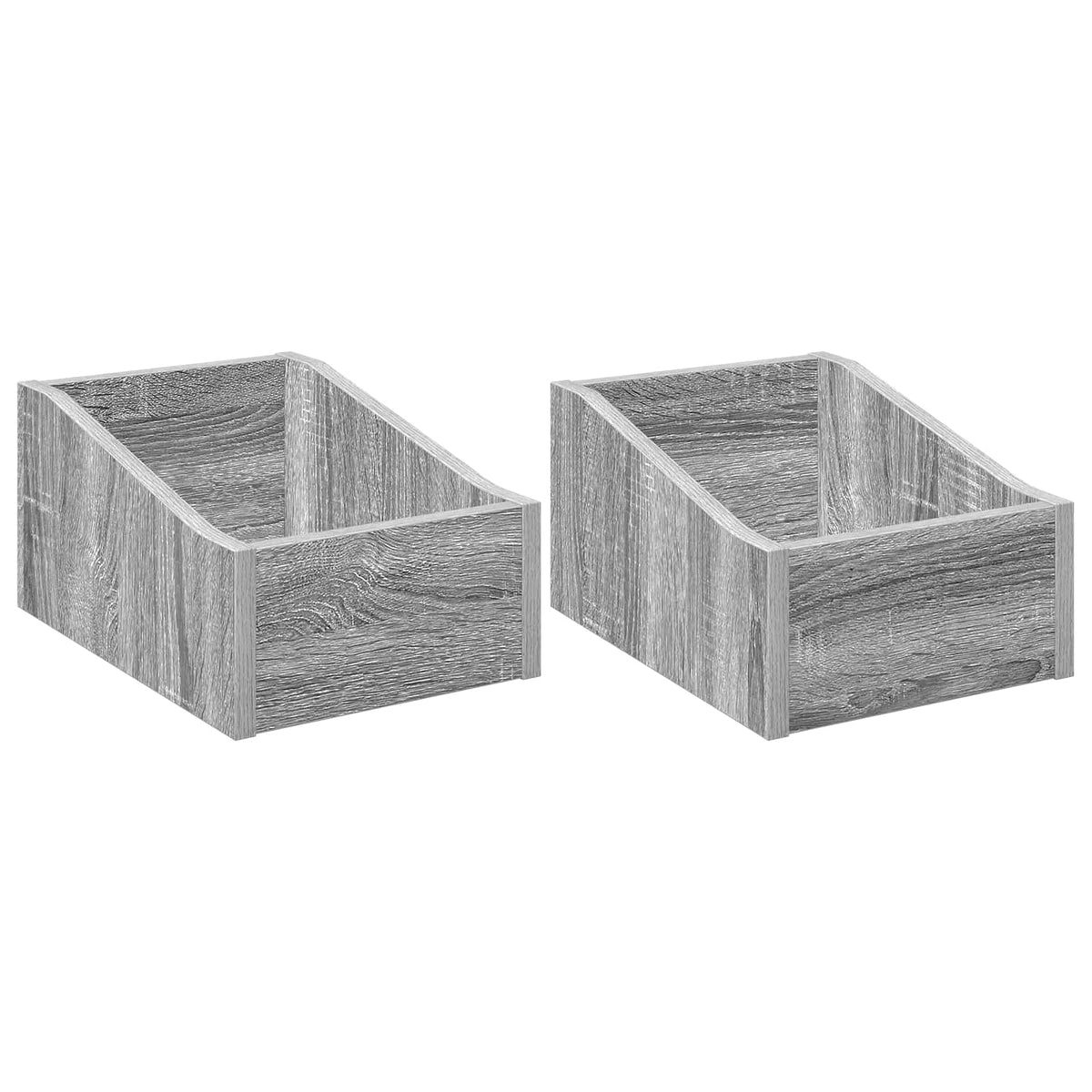Scatola per dischi LP 2 pz Sonoma grigio 23 x 33 x 16 cm | homemem39