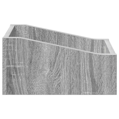 Scatola per dischi LP 2 pz Sonoma grigio 23 x 33 x 16 cm | homemem39