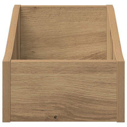 Scatola per dischi LP Rovere Artigianale 23 x 33 x 16 cm | homemem39