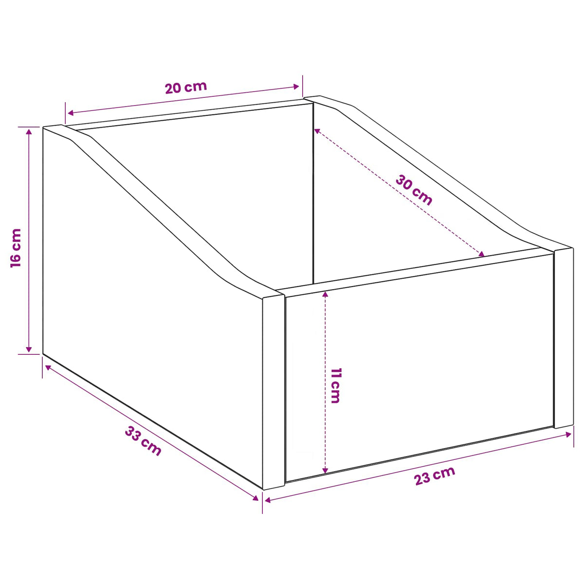Scatola per dischi LP Rovere Artigianale 23 x 33 x 16 cm | homemem39