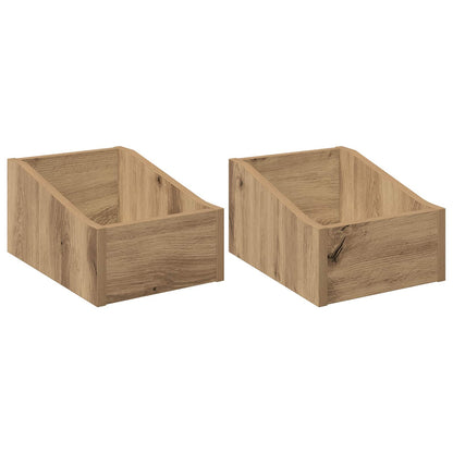 Scatola per dischi LP 2 pz Rovere Artigianale 23 x 33 x 16 cm