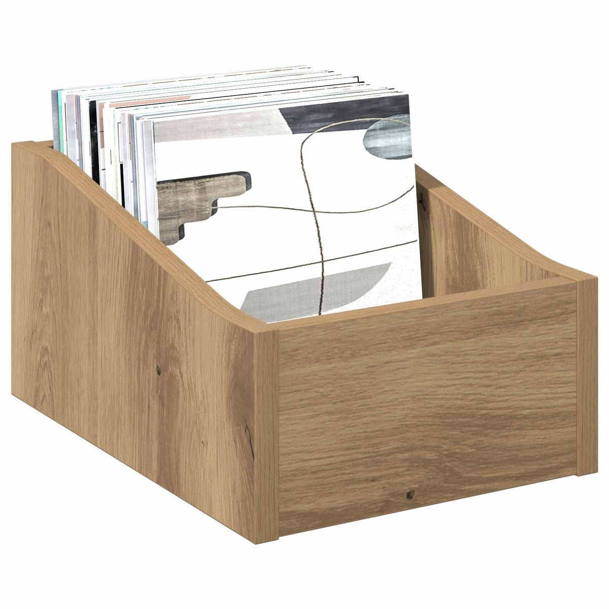 Scatola per dischi LP 2 pz Rovere Artigianale 23 x 33 x 16 cm