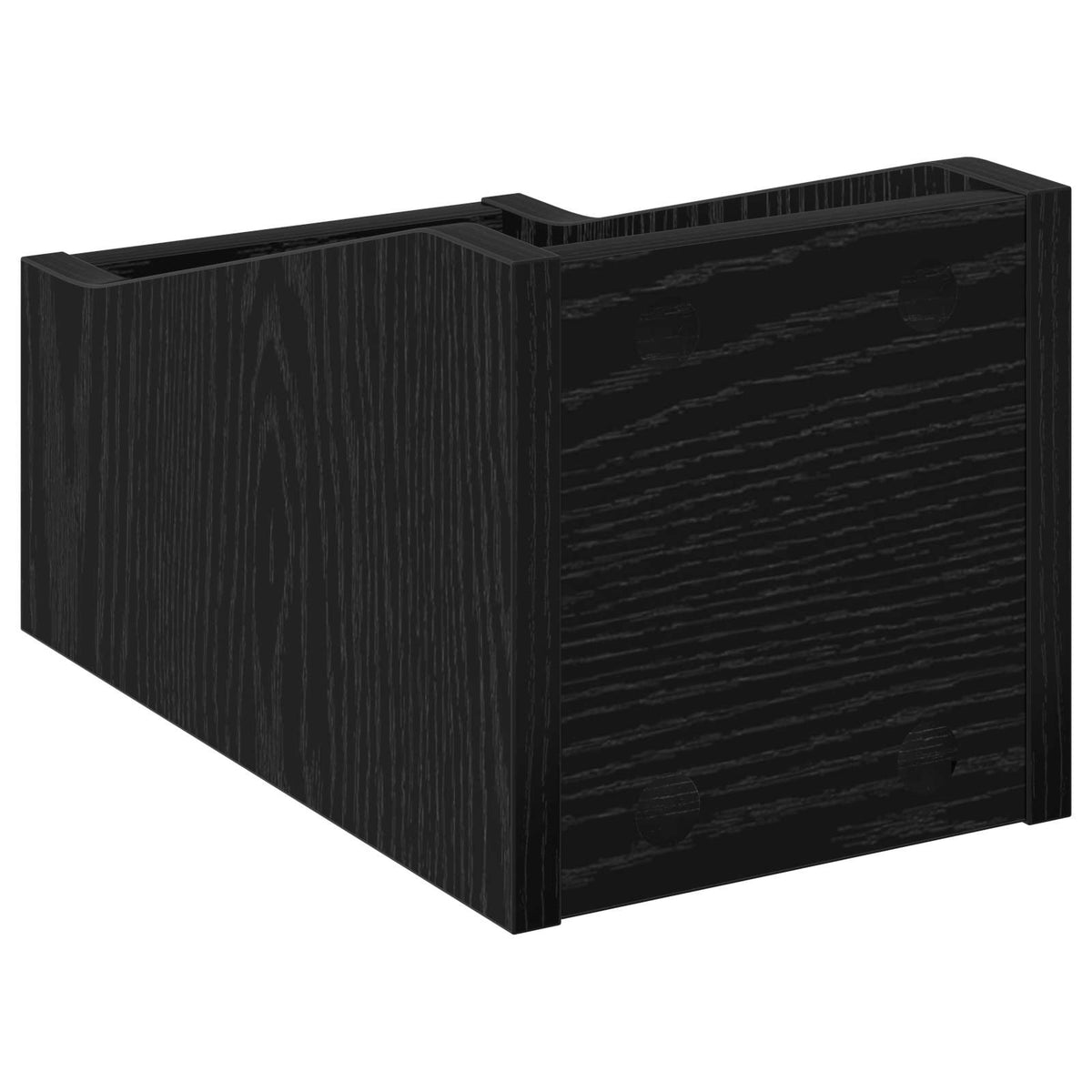 Scatola per dischi LP 2 pz Rovere Nero 18 x 32 x 18 cm