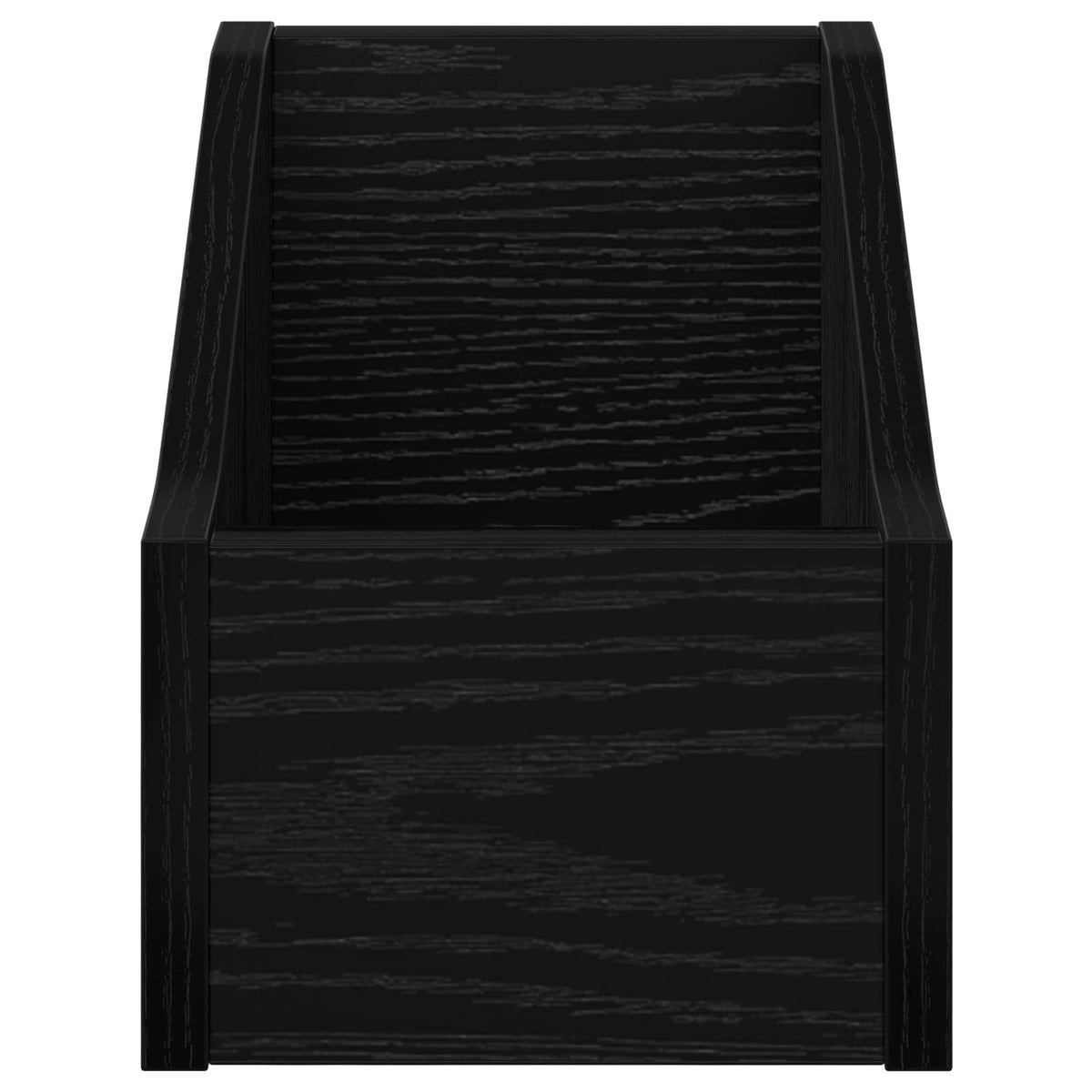 Scatola per dischi LP 2 pz Rovere Nero 18 x 32 x 18 cm