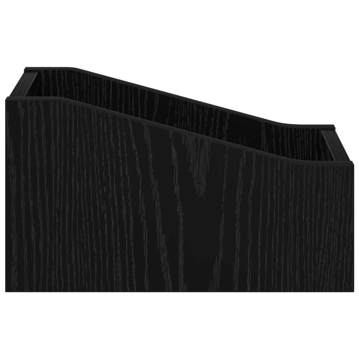 Scatola per dischi LP 2 pz Rovere Nero 18 x 32 x 18 cm