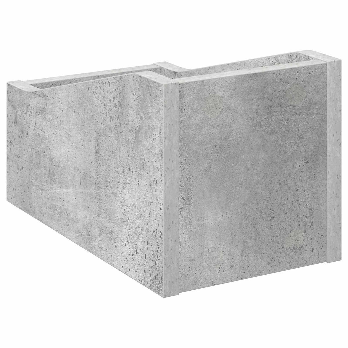 Scatola per dischi LP 2 pz Grigio Cemento 18 x 32 x 18 cm | homemem39