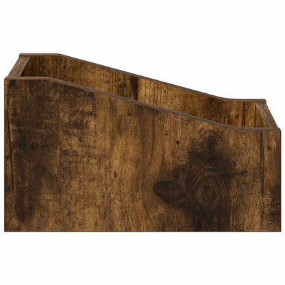 Scatola per dischi LP Rovere Fumo 18 x 32 x 18 cm