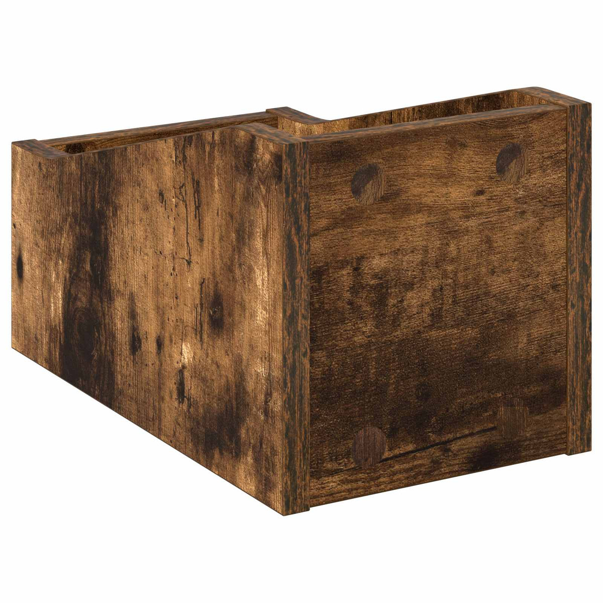 Scatola per dischi LP 2 pz Rovere Fumo 18 x 32 x 18 cm | homemem39
