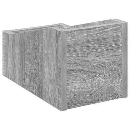 Scatola per dischi LP Sonoma grigio 18 x 32 x 18 cm | homemem39