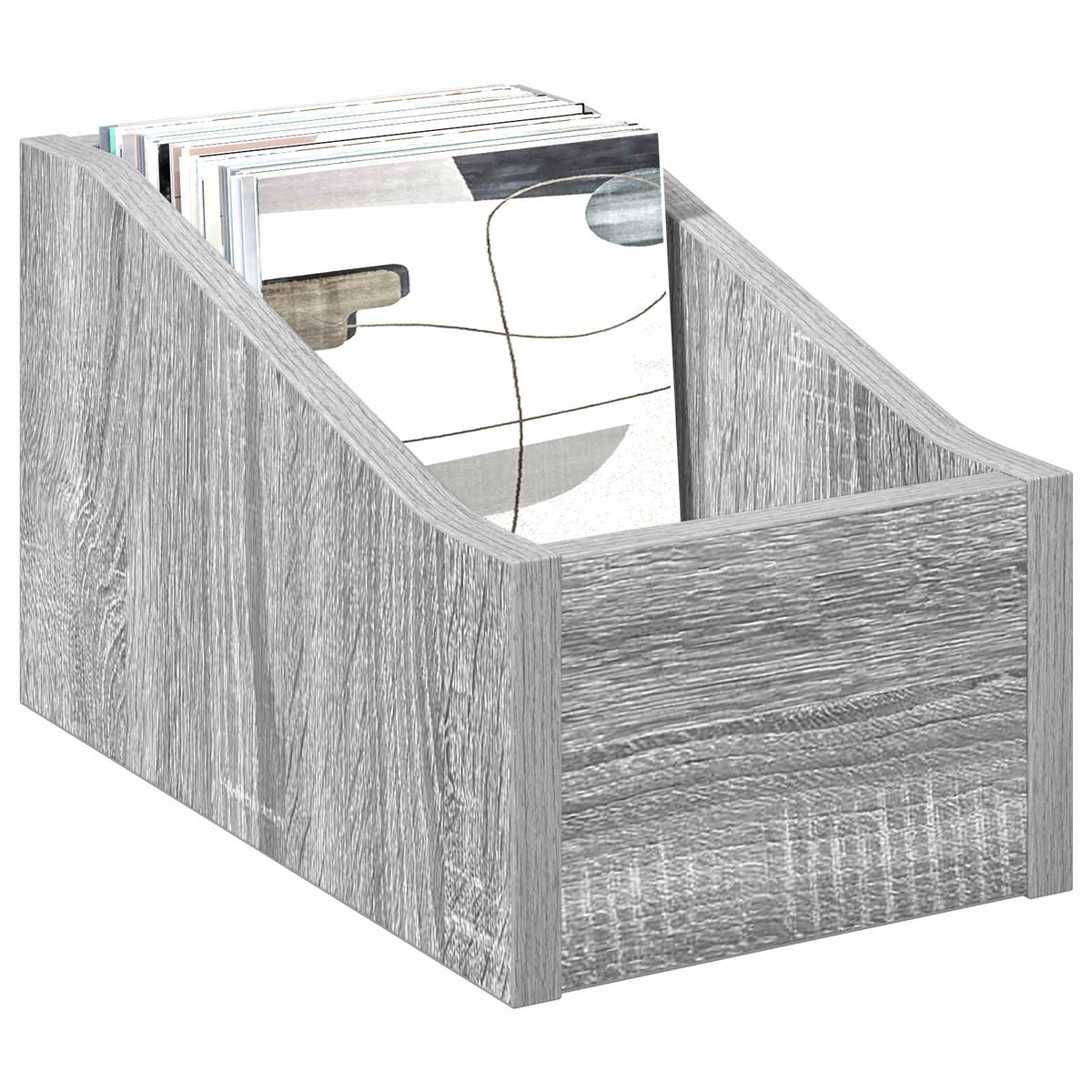 Scatola per dischi LP Sonoma grigio 18 x 32 x 18 cm | homemem39