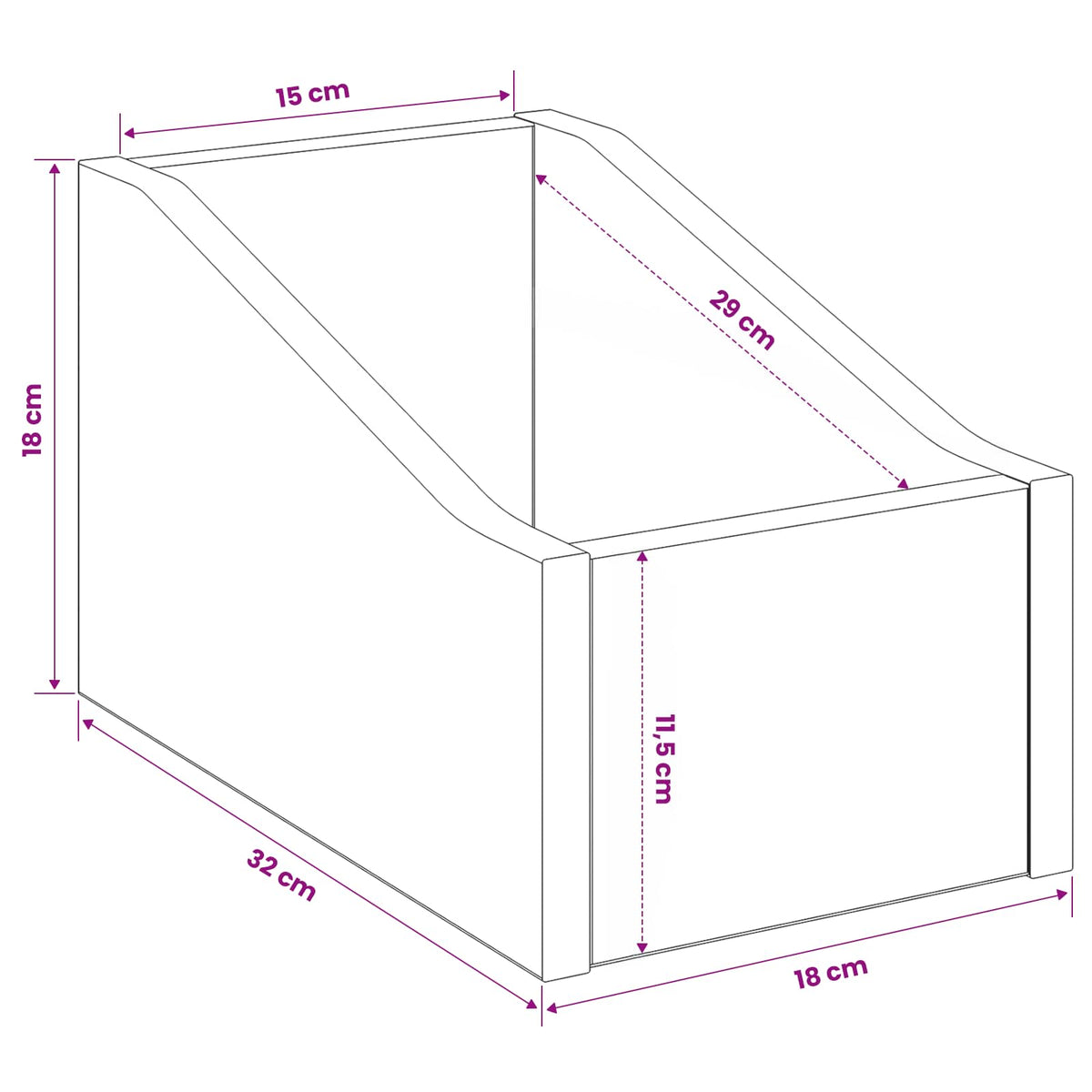 Scatola per dischi LP 2 pz Sonoma grigio 18 x 32 x 18 cm | homemem39