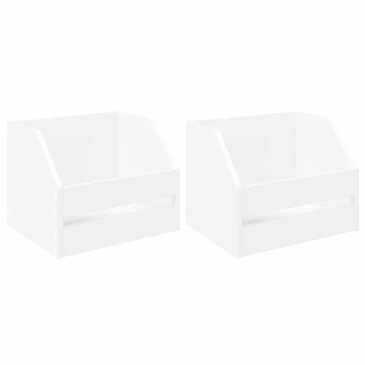 Scatola per album in vinile 2 pz Bianco 38 x 30 x 29 cm | homemem39