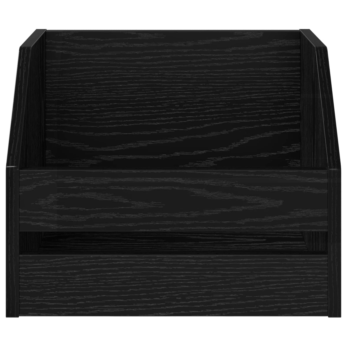 Scatola per album in vinile 2 pz Rovere Nero 38 x 30 x 29 cm | homemem39