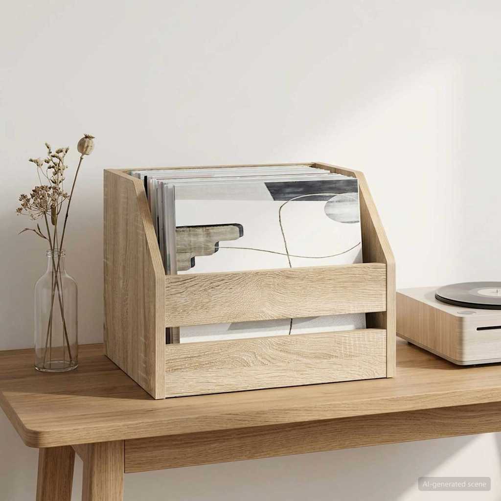 Scatola per album in vinile Rovere Sonoma 38 x 30 x 29 cm