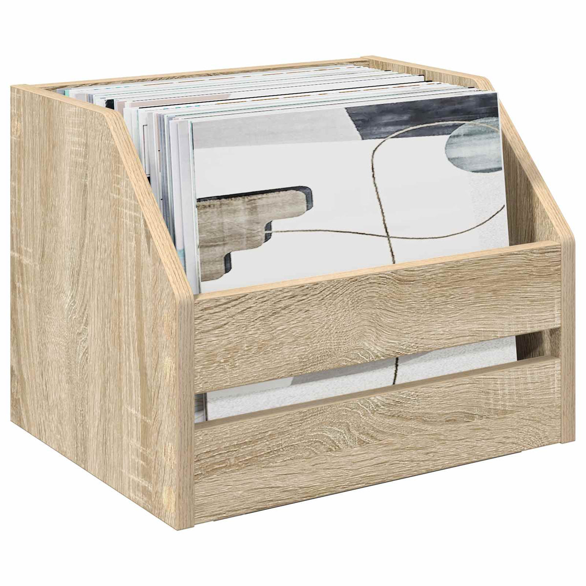 Scatola per album in vinile Rovere Sonoma 38 x 30 x 29 cm