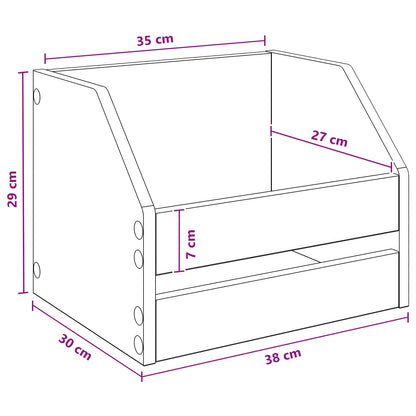 Scatola per album in vinile Grigio Cemento 38 x 30 x 29 cm | homemem39