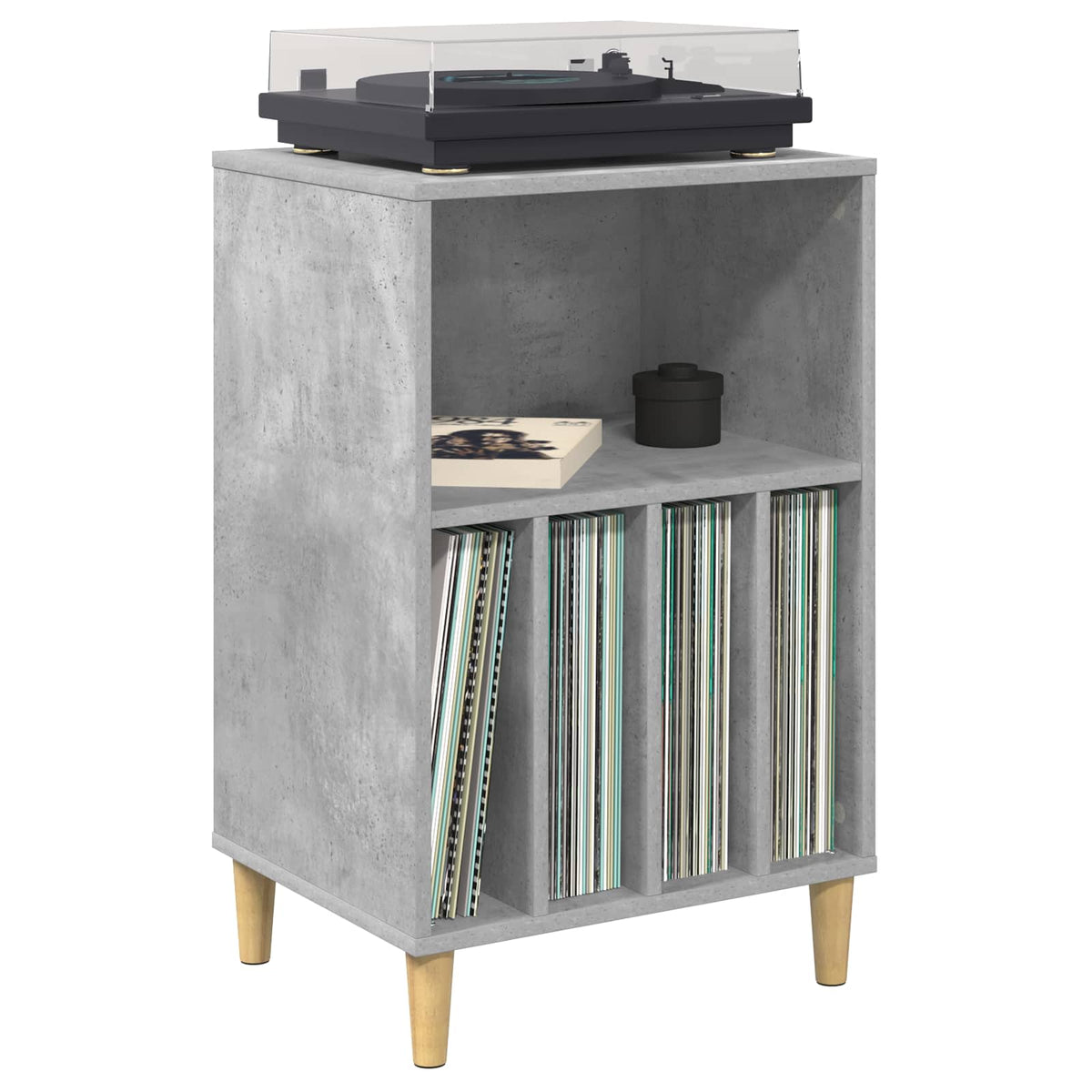 Supporto per Giradischi Grigio Cemento 47 x 39,5 x 74,5 cm
