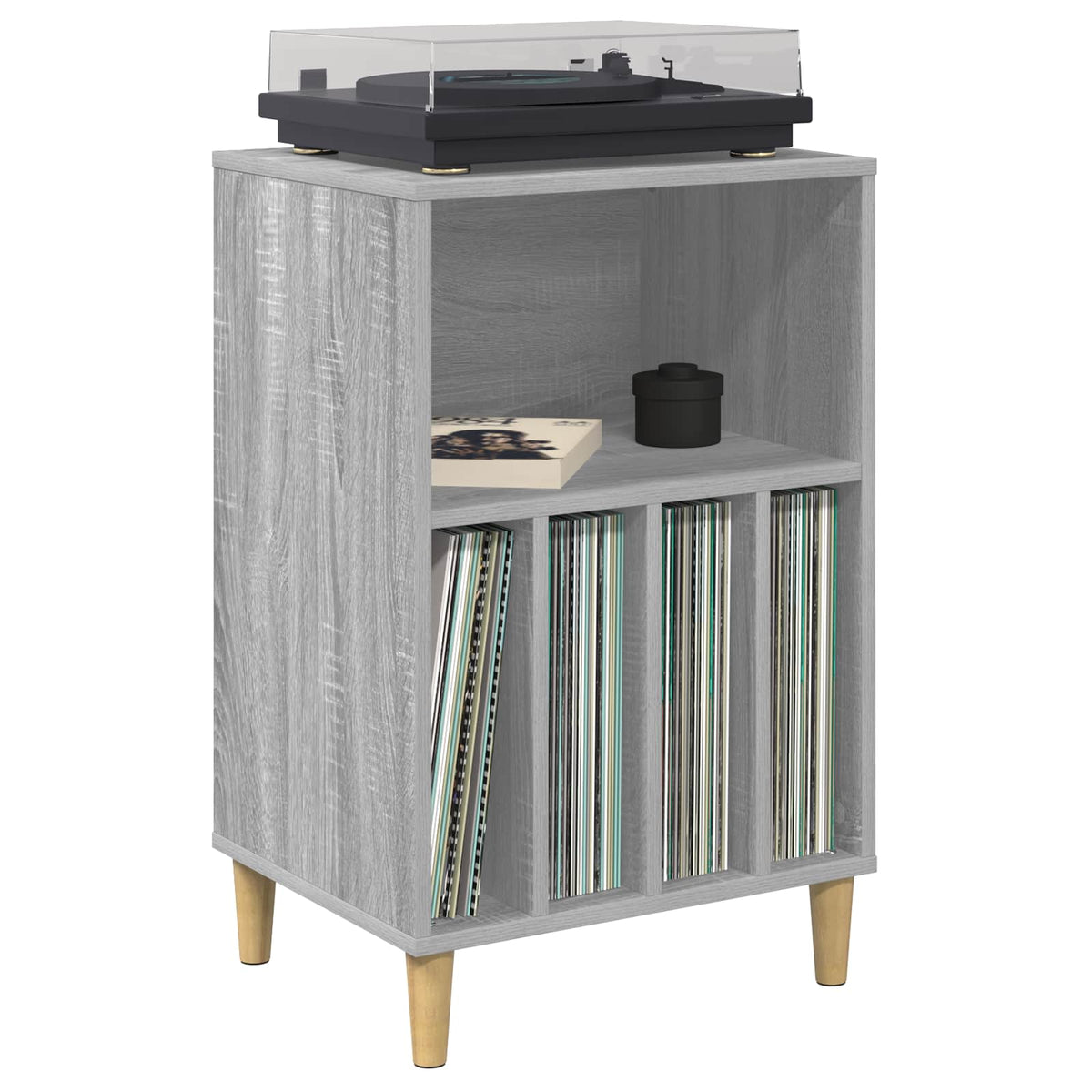 Supporto per Giradischi Sonoma grigio 47 x 39,5 x 74,5 cm | homemem39