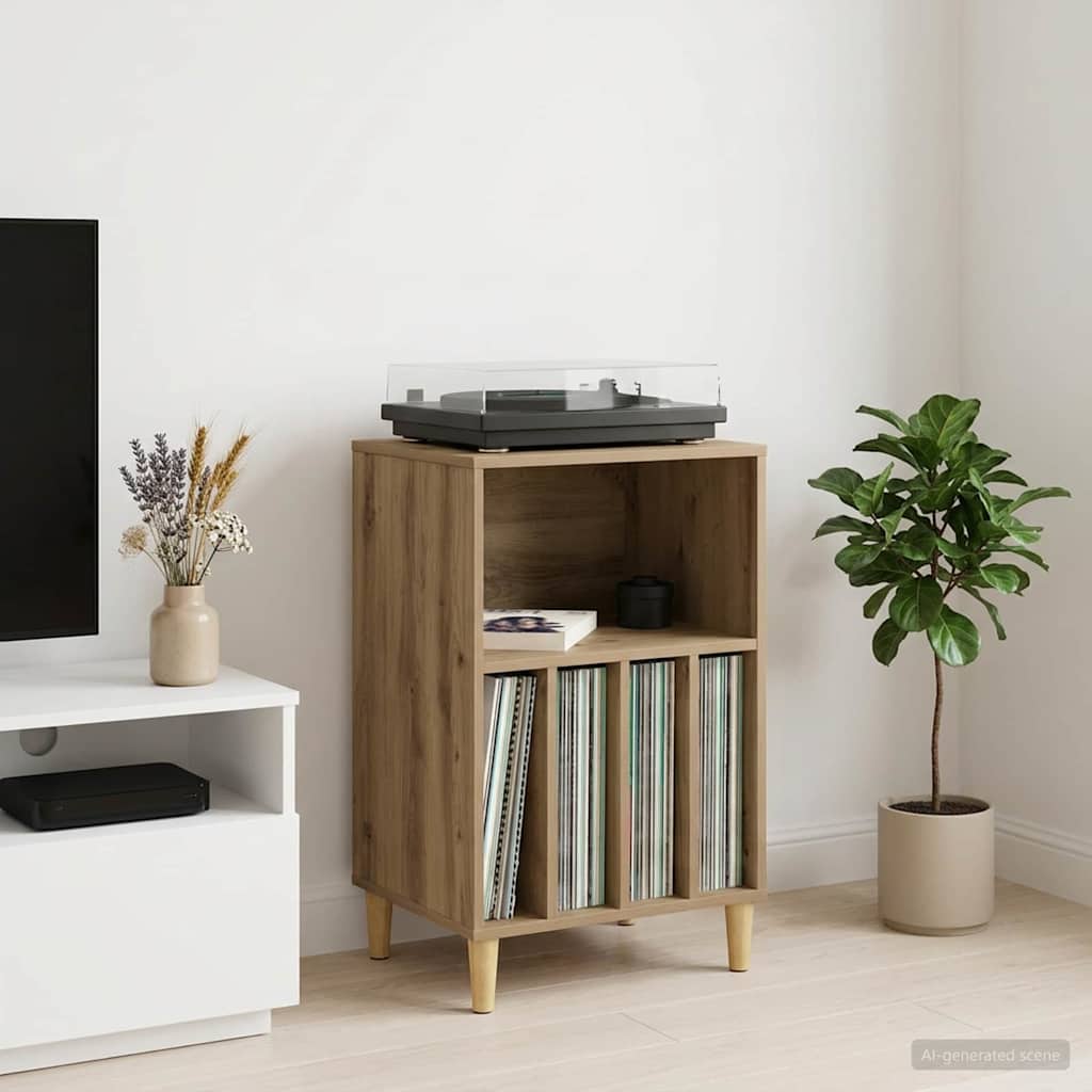 Supporto per Giradischi Rovere Artigianale 47 x 39,5 x 74,5 cm | homemem39