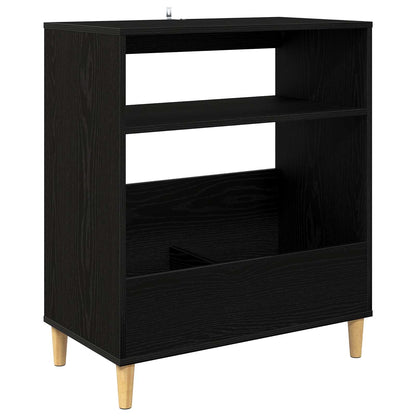 Supporto per giradischi Rovere Nero 71 x 39,5 x 83 cm