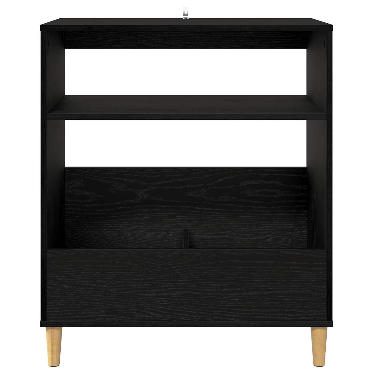Supporto per giradischi Rovere Nero 71 x 39,5 x 83 cm