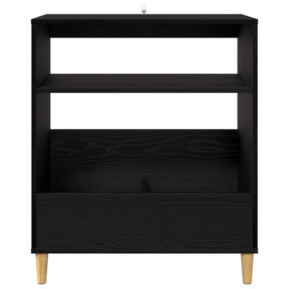 Supporto per giradischi Rovere Nero 71 x 39,5 x 83 cm