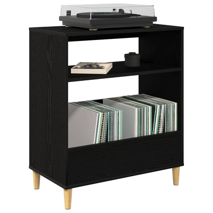 Supporto per giradischi Rovere Nero 71 x 39,5 x 83 cm