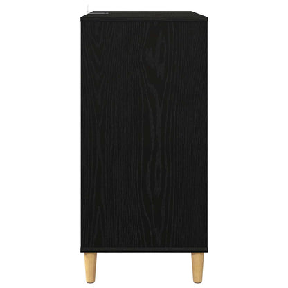 Supporto per giradischi Rovere Nero 71 x 39,5 x 83 cm